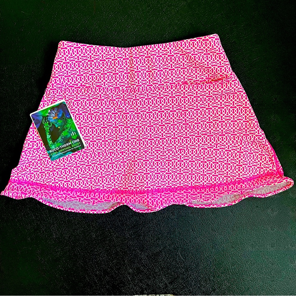 Soft and cool! Chic Pink Patterned Skort three pockets Glifestyle